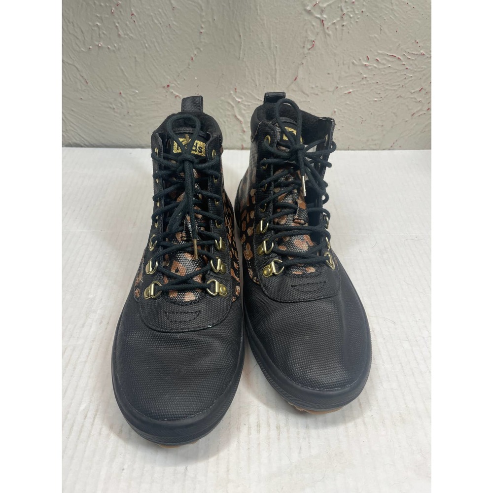 KEDS Womens Scout Boot II Water Resistant Canvas Leopard Print WF64291 size 8